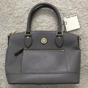 NWT Grey and Gold Anne Klein Purse